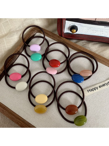 Gifty - Solid Color Oval Hair Tie