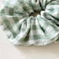 Gifty - Floral Checkered Hair Scrunchie