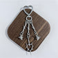 Keypus - Retro Style Hollow Heart Chain Bag Charm Keychain