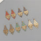 Earedge - Color Block Geometric Tassel Earrings