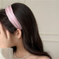 Gifty - Satin Pleated Wide Fabric Women's Headband