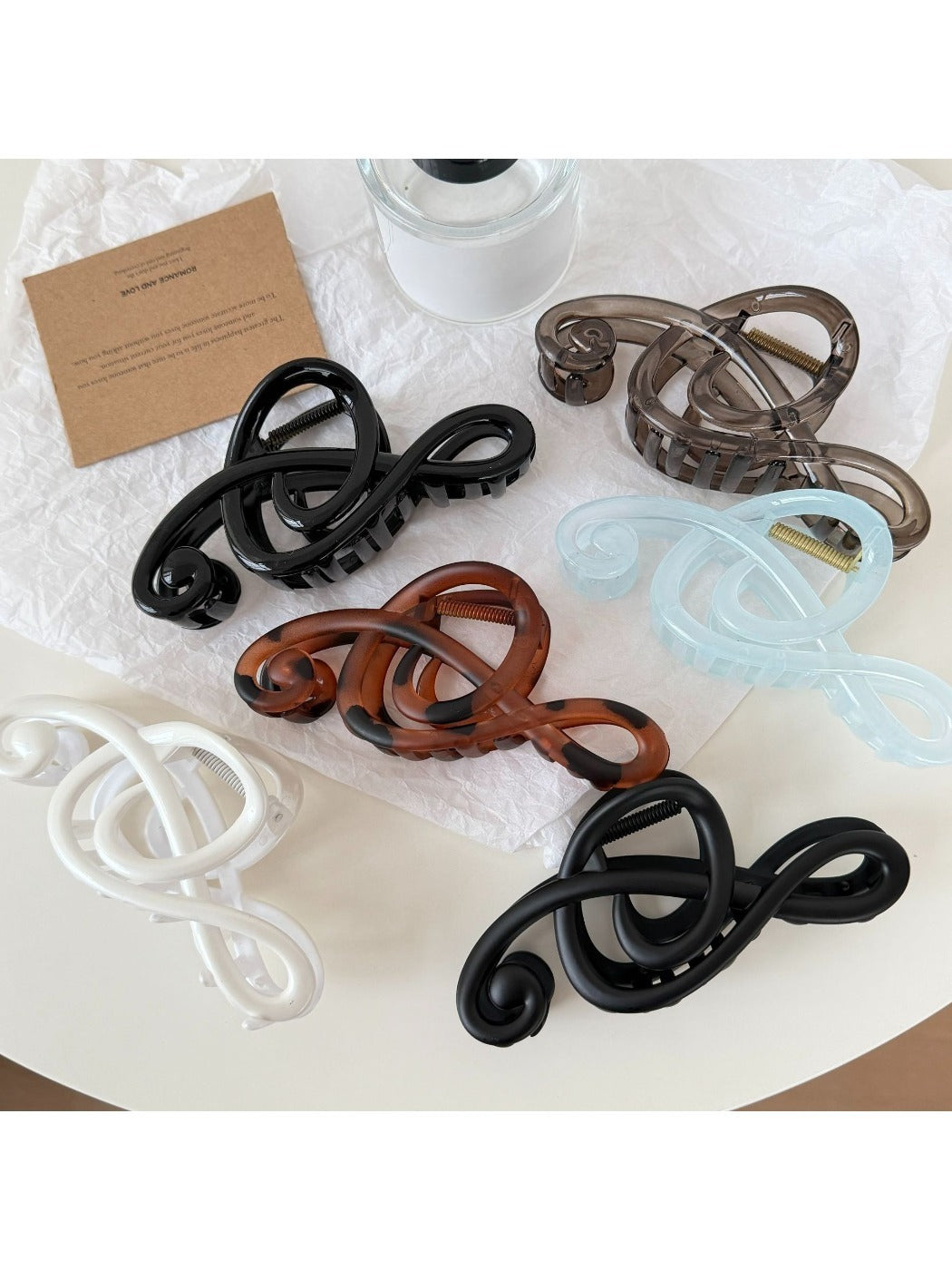 Beau - Matte Music Note Openwork Claw Clip