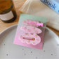 Beau - Bow and Polka Dot Duckbill Hair Clip Set