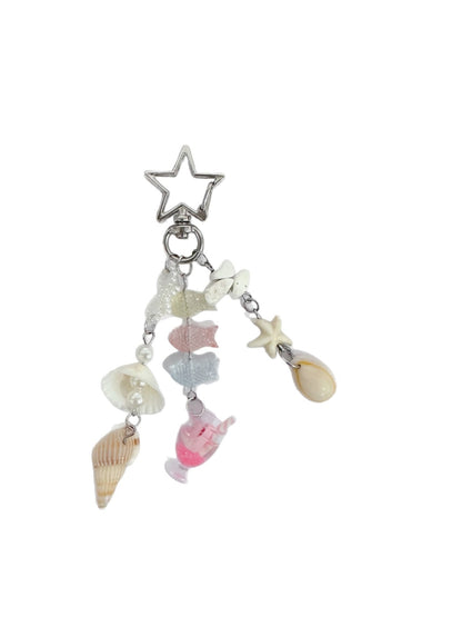 Keypus - Alloy Plastic Ocean Charm Bag Hanging Keychain
