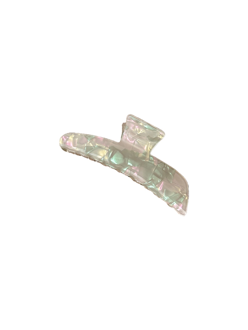 Beau - Glossy PVC Alloy Iridescent Hair Claw Clip