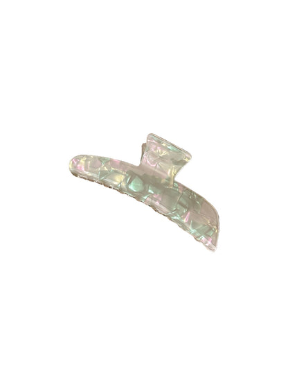 Beau - Glossy PVC Alloy Iridescent Hair Claw Clip