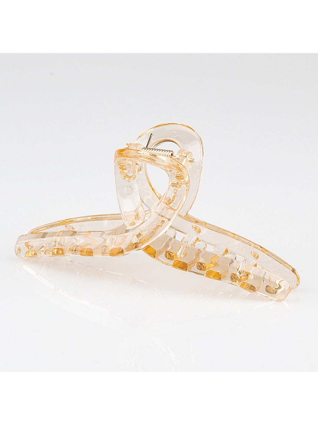 Beau - Clear Solid Color Crisscross Claw Clip