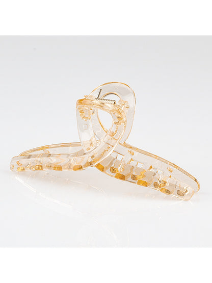 Beau - Clear Solid Color Crisscross Claw Clip