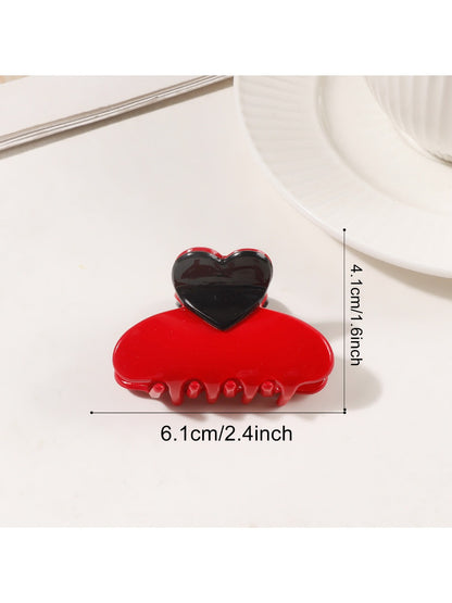 Beau - Valentine's Day Half Moon Hair Claw Clip