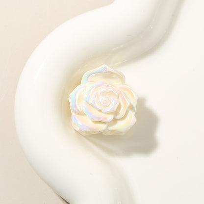 Beau - Glossy Rose Flower PS Hair Claw Clip