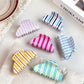 Beau - Striped PVC Sweet Style Claw Clip
