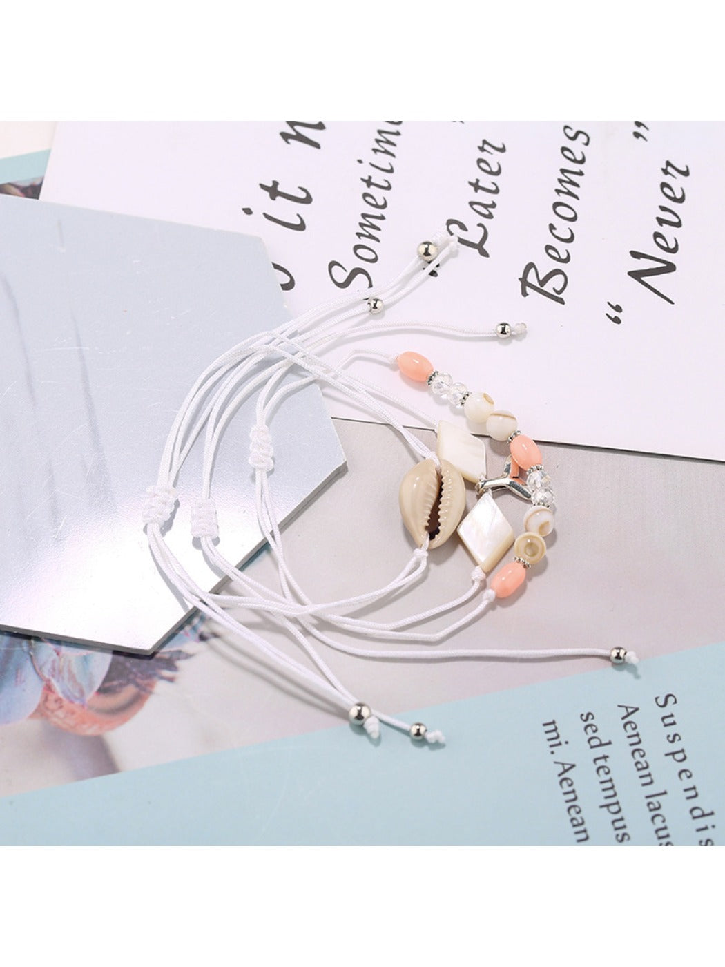 Lovra - Alloy Mermaid Tail Small Bead Bracelet