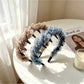 Gifty - Crinkled Trim Plastic Tooth Fabric Headband