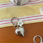 Keypus - Alloy Heart and Flower Bag Hanging Keychain