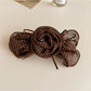 Beau - Polka Dot Rose Mesh Spring Hair Clip