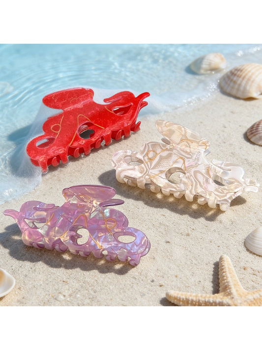Beau - Glitter Colorful Octopus-Shaped Hair Clip
