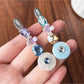 Beau hair clip displayed on white background showing sparkling colorful rhinestones
