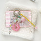 Keypus - Lily of the Valley Beaded Floral Bag Charm Keychain