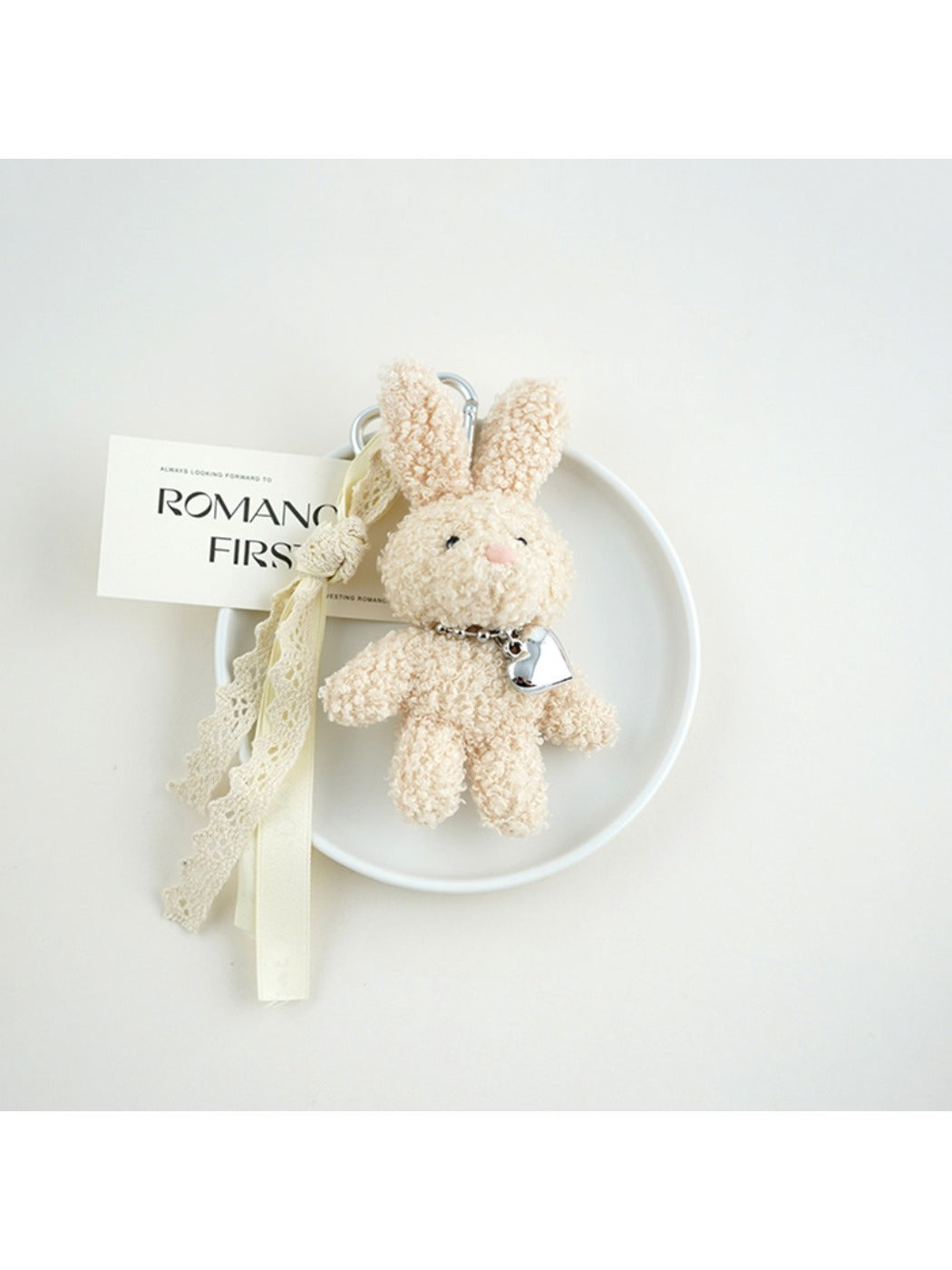 Keypus - Love Bow Bunny Backpack Pendant