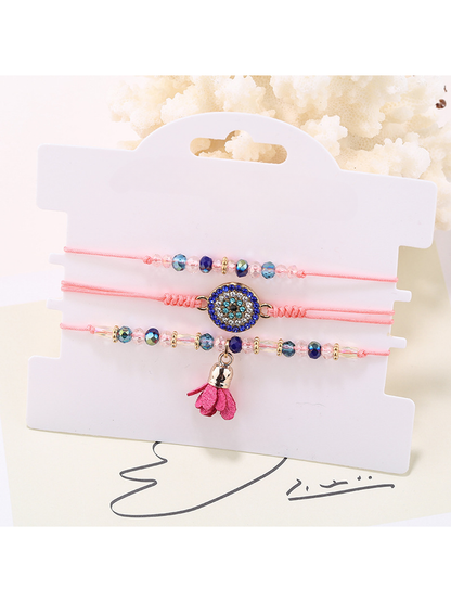 Lovra - Bohemian Beaded Flower Pendant Bracelet