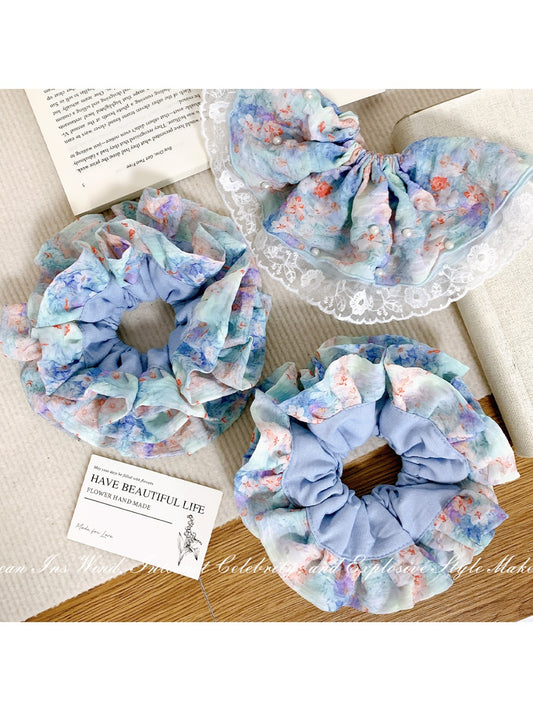 Gifty - Oil Painting Ink Hair Ring Lace