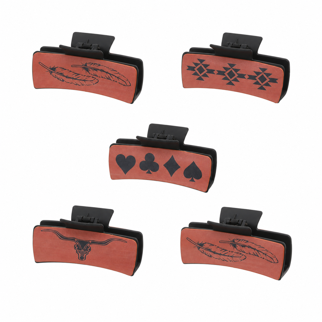 Beau - Rust Western Symbol Hair Claw