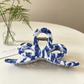 Beau - Blue-White Patterned Hair Claw