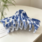 Beau - Blue-White Patterned Hair Claw