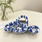 Beau - Blue-White Patterned Hair Claw