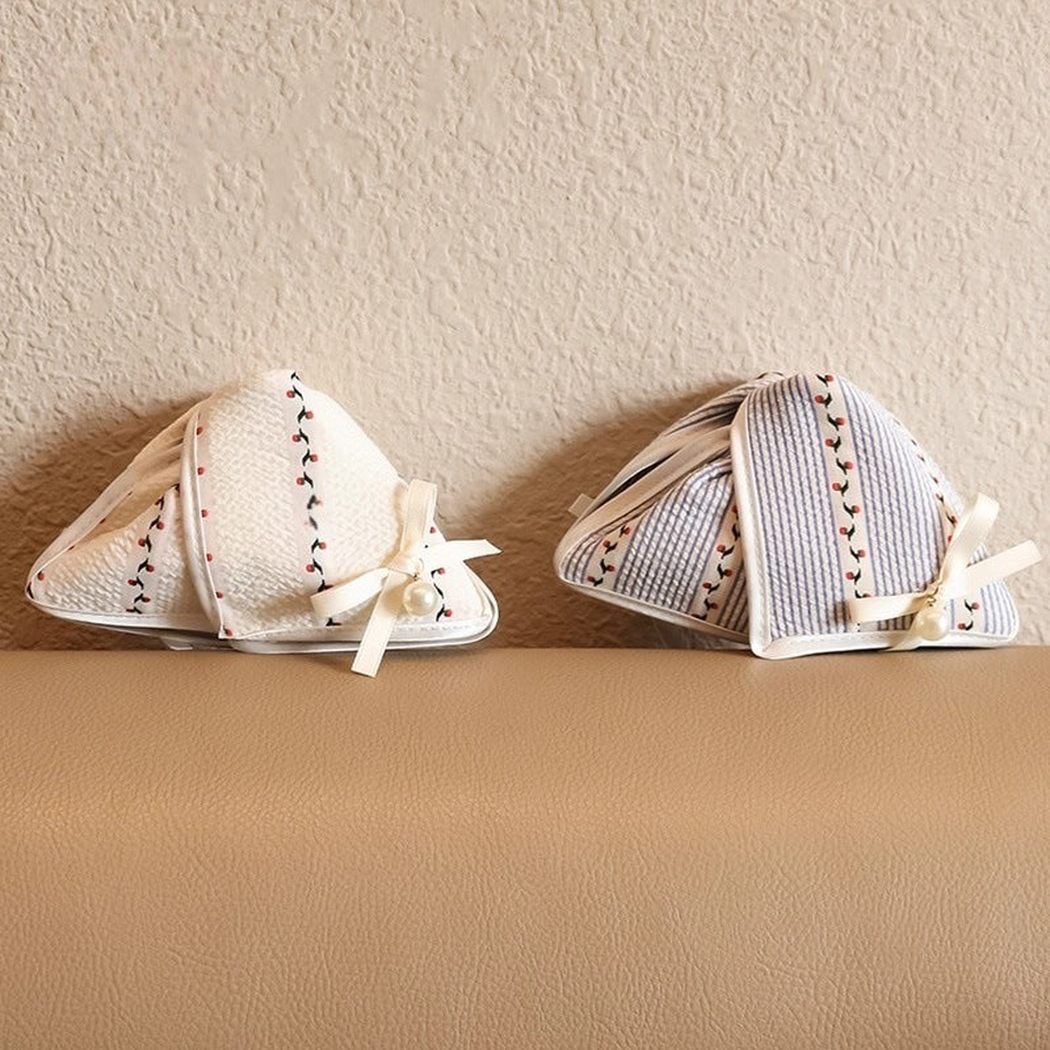 Beau - Triangular Ribbon-Bow Claw Hair Clip