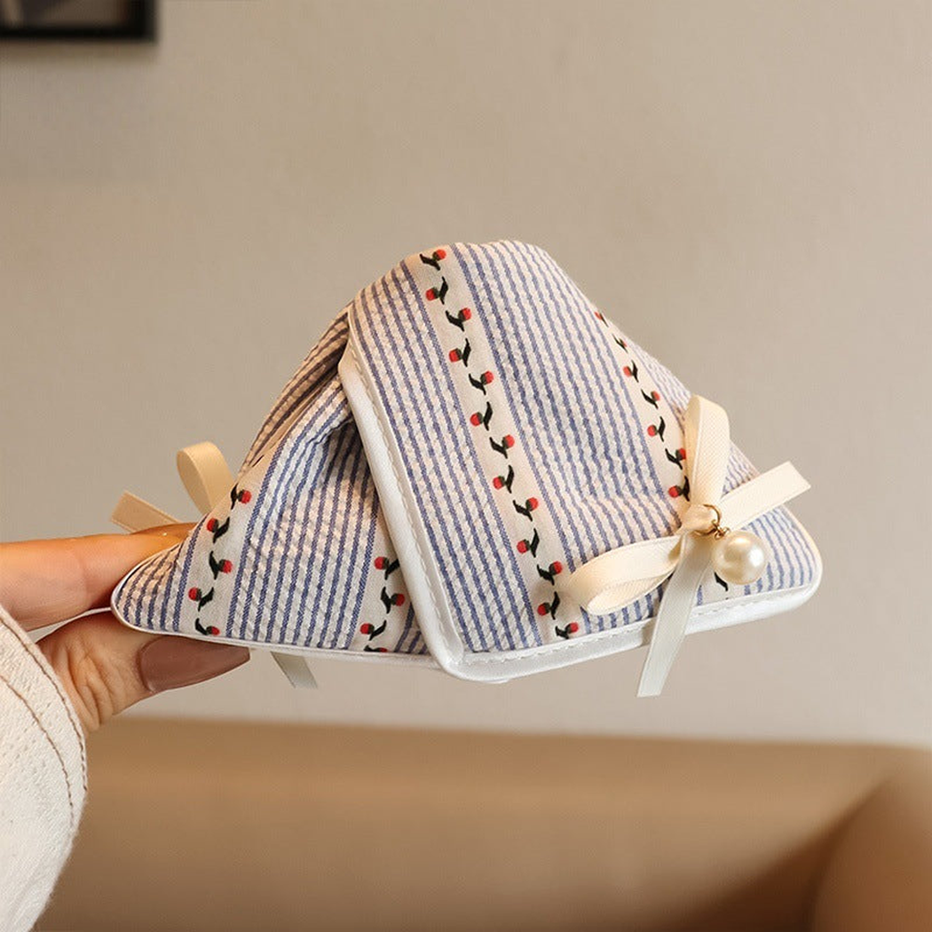 Beau - Triangular Ribbon-Bow Claw Hair Clip