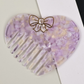 Camerow - Heart-Shaped Bow-Motif Wide-Tooth Comb