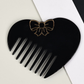 Camerow - Heart-Shaped Bow-Motif Wide-Tooth Comb