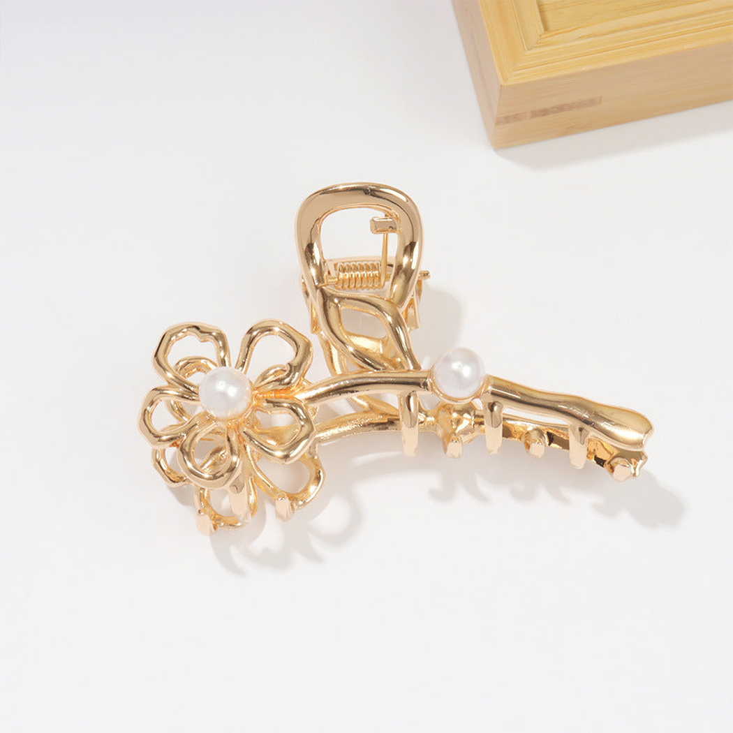 Beau - Floral-Motif Round-Accent Hair Claw