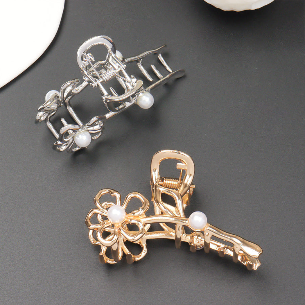 Beau - Floral-Motif Round-Accent Hair Claw