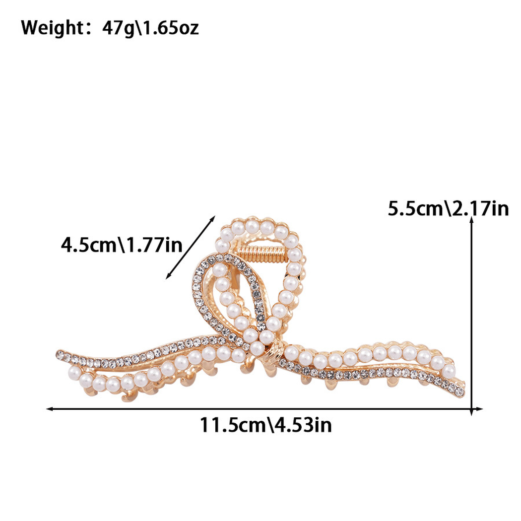 Beau - Bow-Shaped Double-Row Hair Claw