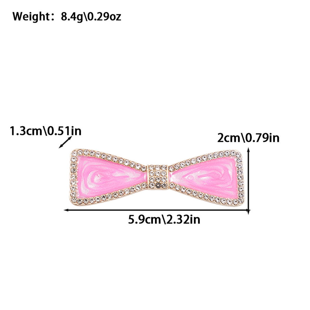 Beau - Bow-Shaped Sparkle-Detail Duckbill Hair Clip