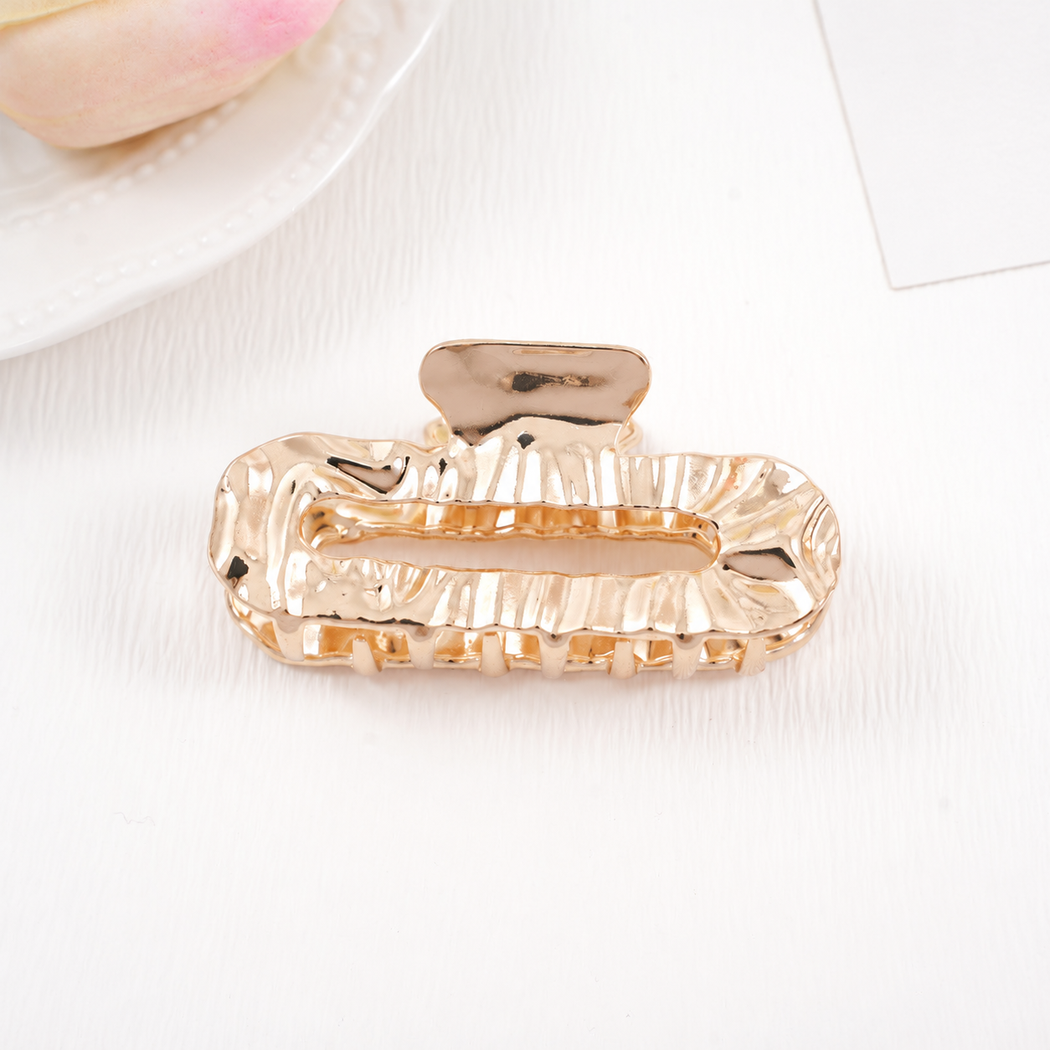 Beau - Rectangular Crinkled-Frame Hair Claw
