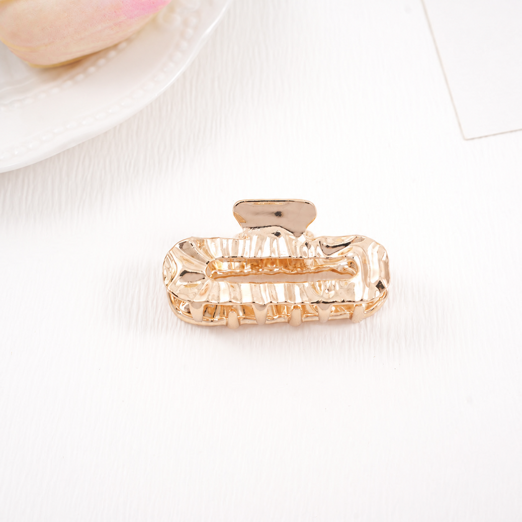 Beau - Rectangular Crinkled-Frame Hair Claw