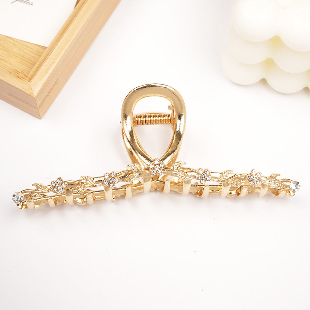 Beau - Floral-Vine Loop-Frame Hair Claw