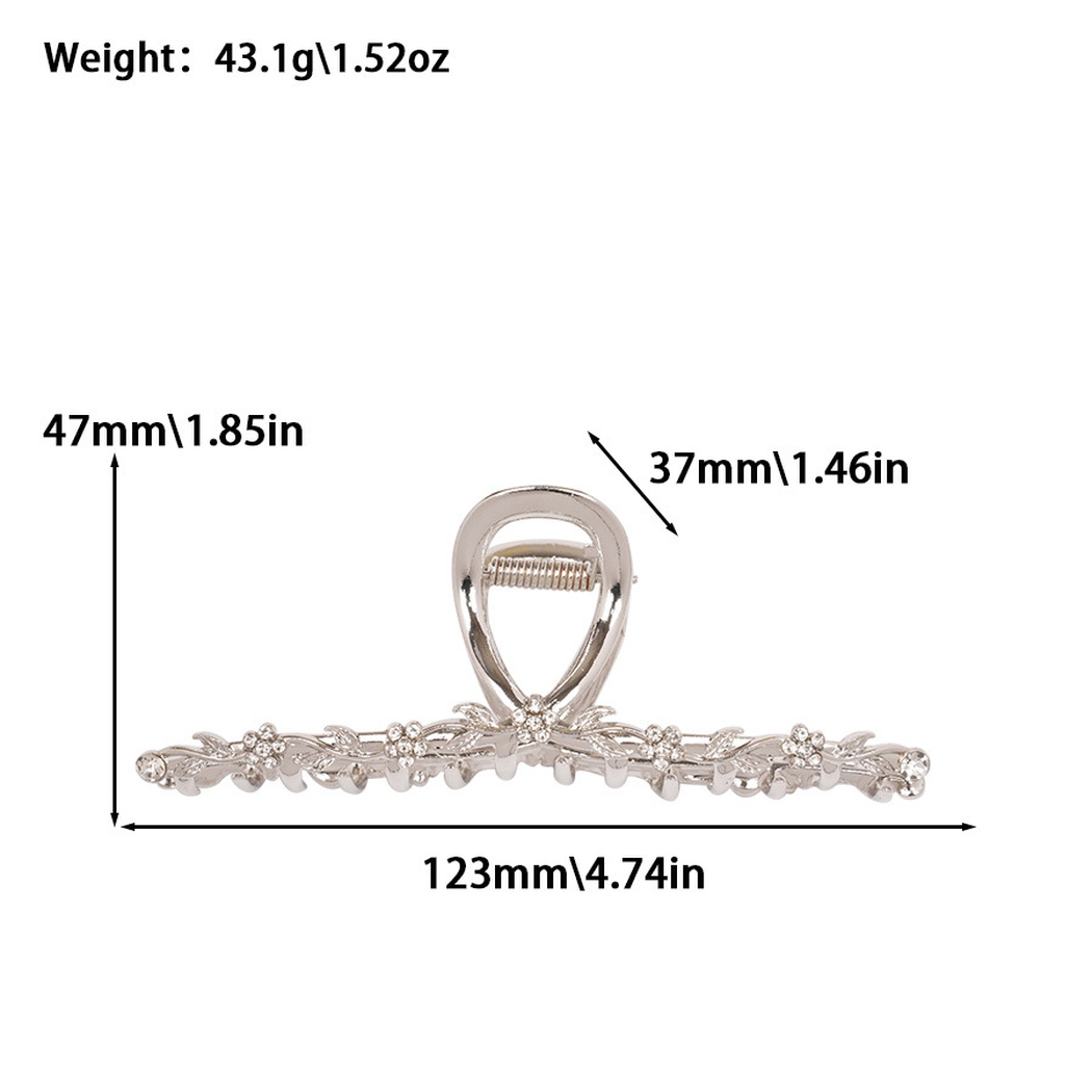 Beau - Floral-Vine Loop-Frame Hair Claw