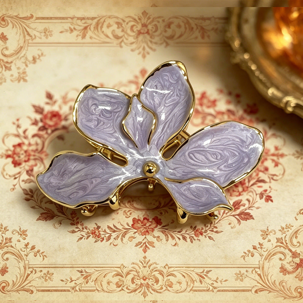 Beau - Open-Petal Floral-Motif Hair Claw