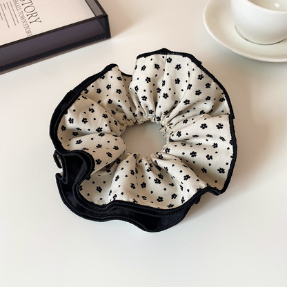 Gifty - Floral Print Layered Ruffle Scrunchie