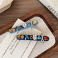 Beau - Denim Blue Beaded Line Side Hair Clip