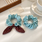 Gifty - Polka Dot Rabbit Ear and Plain Scrunchie