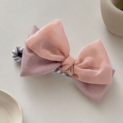Beau - Sheer Layered Bow Hair Clip