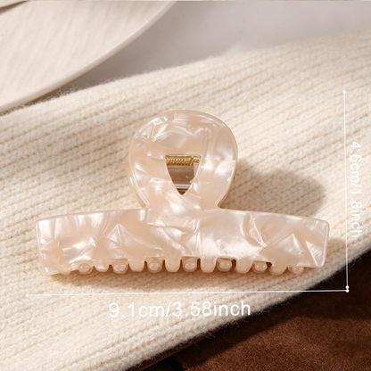 Beau - Marbled Rectangular Hair Claw