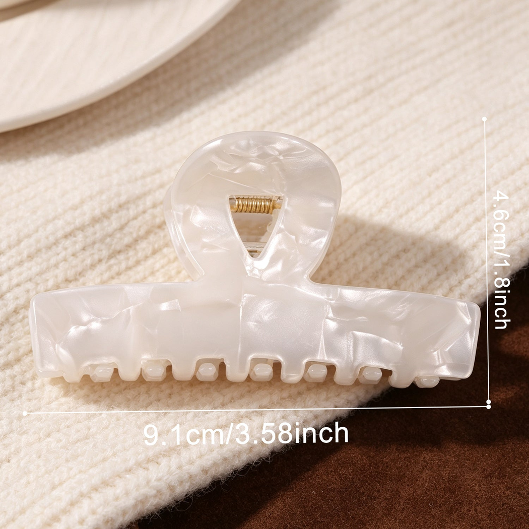 Beau - Marbled Rectangular Hair Claw