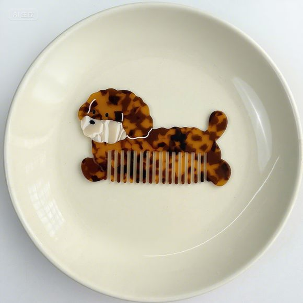 Camerow - Animal and Food Motif Wide-Tooth Comb