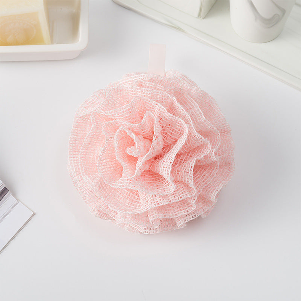 Papo - Rose-Shaped Gingham Bath Pouf